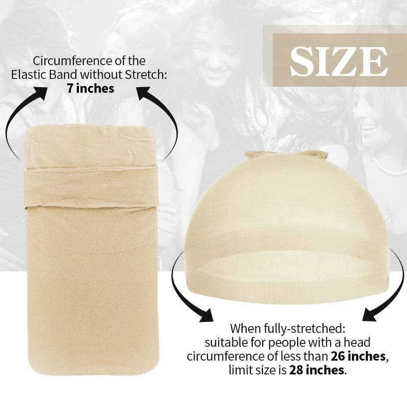 Dreamlover Nude Wig Cap for Women Lace Front, Stretch Breathable Comfortable Stocking Wig Cap for White Women Non Slip, Cosplay, 12 Pieces - Image 2