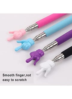 Excefore Children Finger Reading Stick Kindergarten Student Teacher Teaching Point Reading Pen Telescopic Teachers Pointer For Elementary School Kindergarten Teacher 4 Pcs  - Image 3