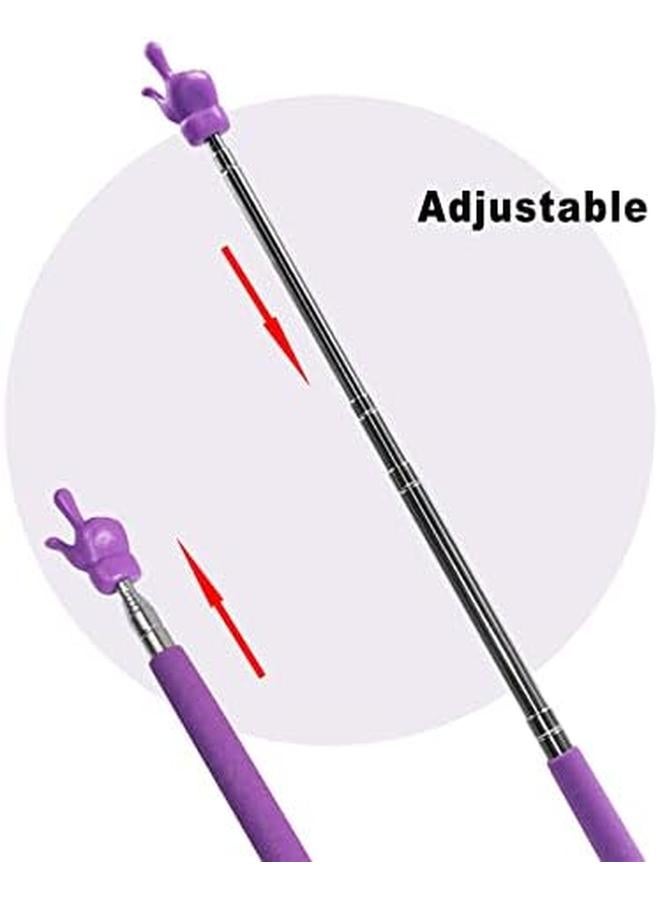 Excefore Children Finger Reading Stick Kindergarten Student Teacher Teaching Point Reading Pen Telescopic Teachers Pointer For Elementary School Kindergarten Teacher 4 Pcs - Image 2