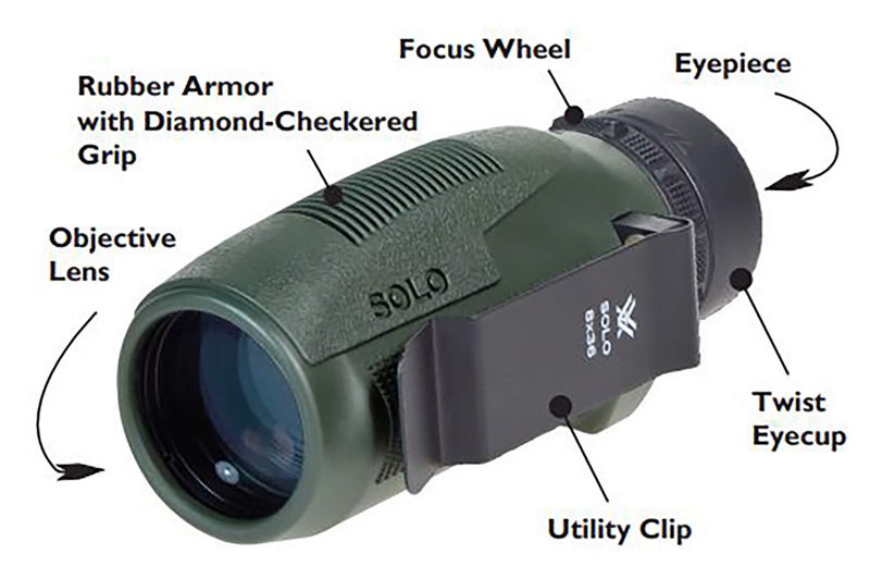 Vortex Optics Solo Monocular 8x36 - Utility Clip, Adjustable Eyecup, Fully Multi-Coated Lenses, Rubber Armor, Non-Slip Grip, Fogproof, Waterproof - Unlimited, Unconditional Warranty - Image 5