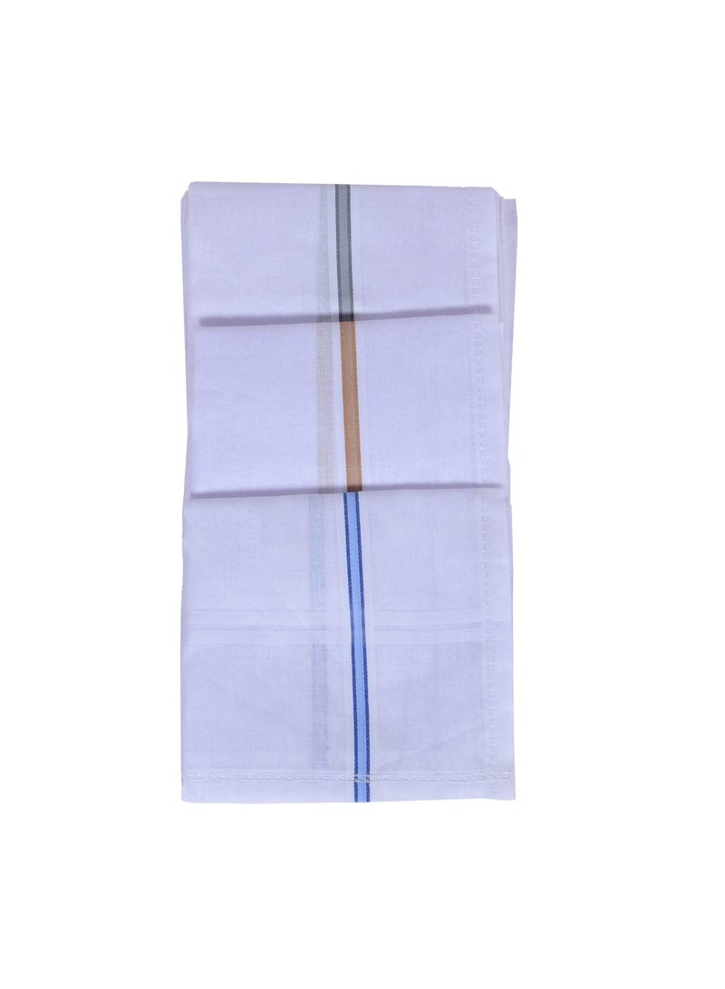 Kuber Industries Cotton Premium Collection Handkerchief|Easy Wash & Premium Cotton Fabric|Plain & Solid Color|Size 44 x 44 CM Pack of 6 (White) - Image 3