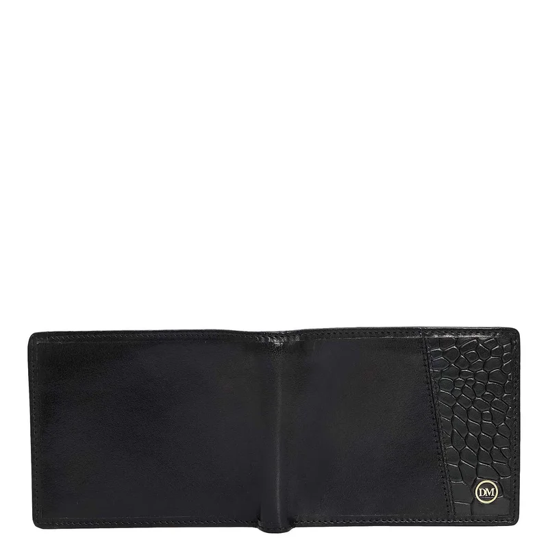 Da Milano black Black Bifold Leather Mens Wallet for Men | Best Price UAE