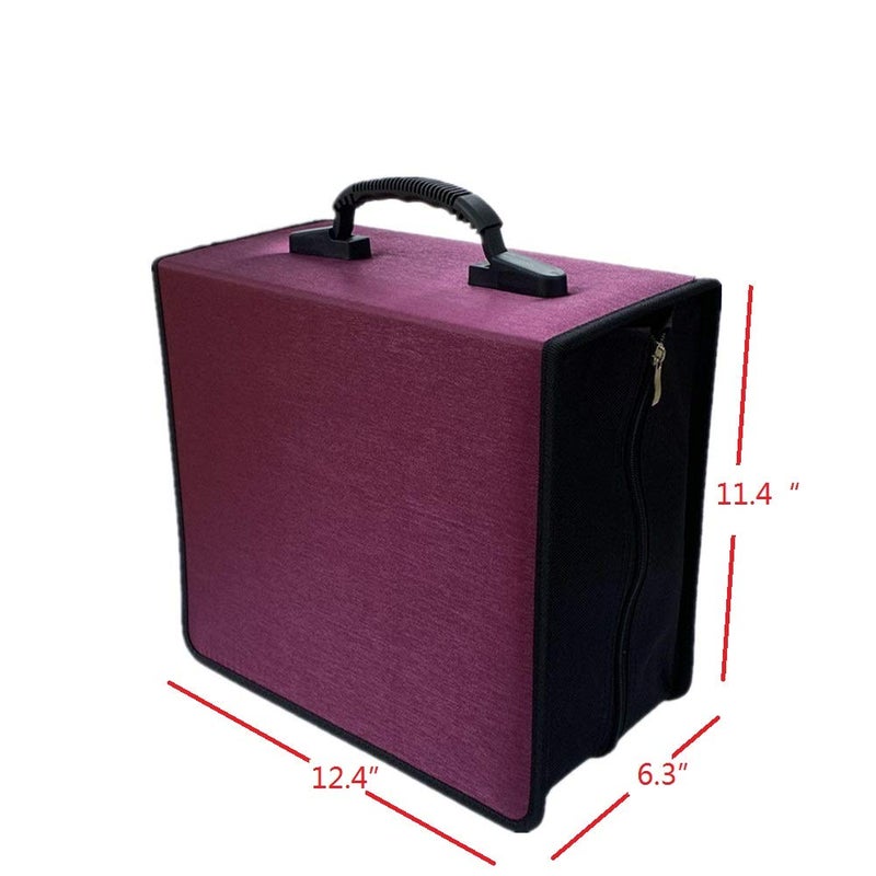 Penlonda CD/DVD Case Holder Organizer Wallet Sleeves Booklet Binder,Storage 400 Capacity Disc(Rose) - Image 2