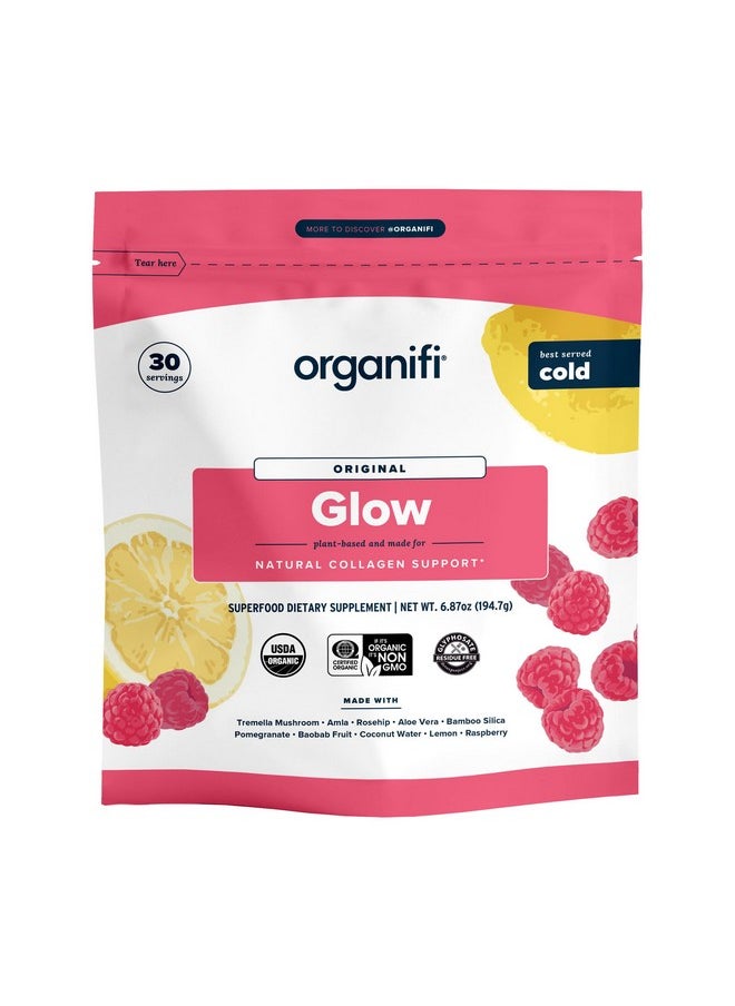 Organifi - Organifi Glow - Vegan Collagen Powder for Women - Organic Flavored Water Ingredient, 30 Servings - Image 1