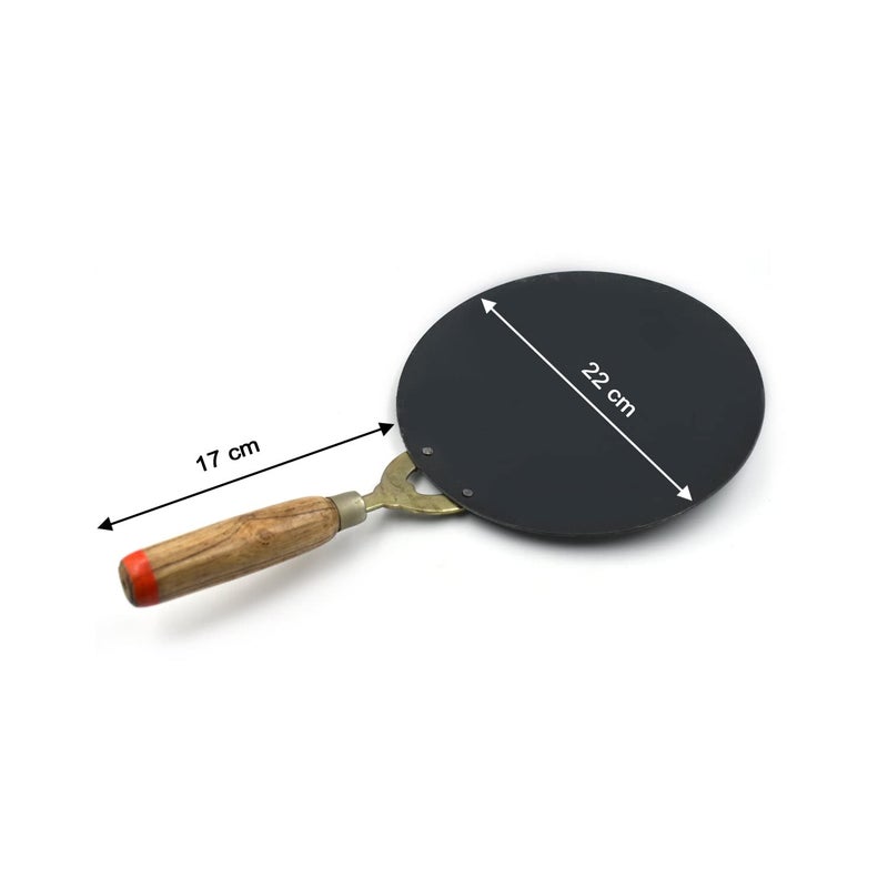Izopla Wooden Handle Roti Tawa - Versatile Tawa for Making Rotis, Parathas, and Other Flatbreads in The Kitchen - Image 2