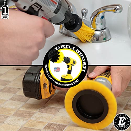 Drillbrush Tile and Grout Cleaning Drill Brush Set - 3 pack Drill Brush Power Scrubber Cleaning Brush Yellow Medium Stiffness - Shower Floor Scrub Brush for Drill - Bathroom Scrub Brush for Drill - Crevice Brush - Image 2