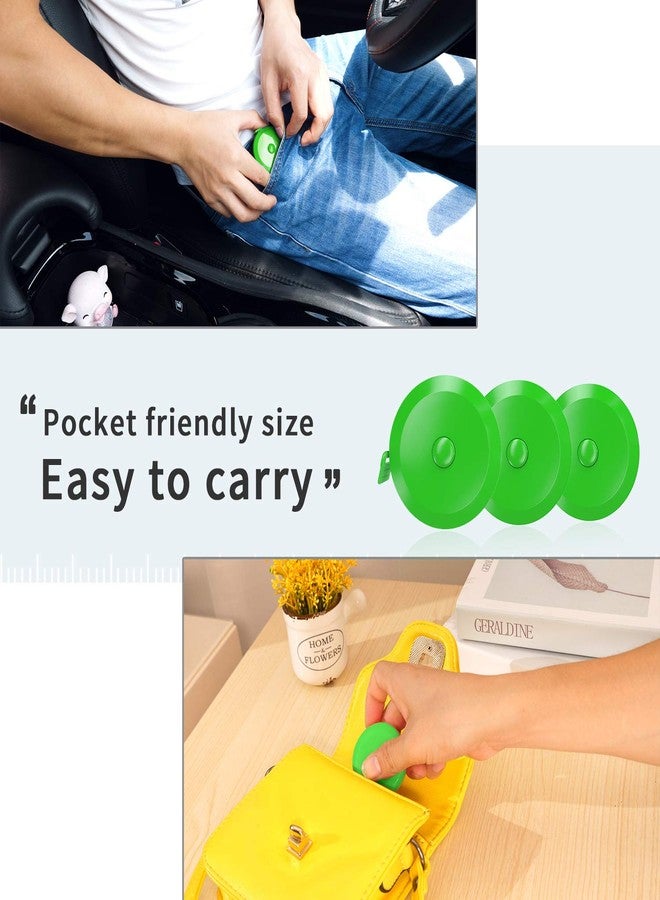 DiCUNO 60-Inch 1.5 Meter Soft and Retractable Tape Body Tailor Sewing Craft Cloth Dieting Measuring Tape (3 Pcs of Green with Soft Tape) - Image 5