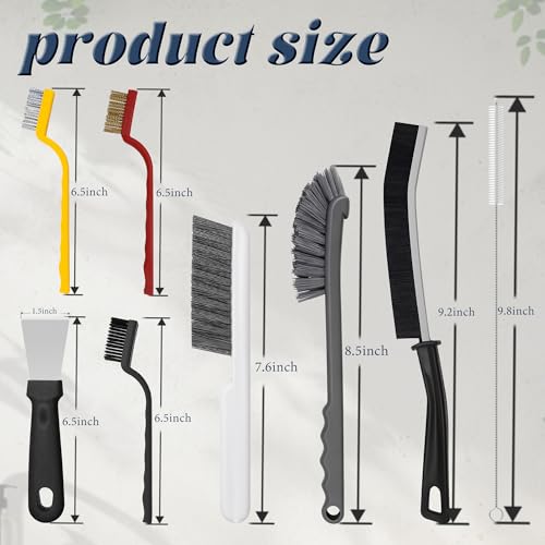 alpsnow 15pcs Crevice Cleaning Brush, Hard Bristle Brushes, Grout Cleaner Brush Household Cleaning Supplies, Gap Brush for Kitchen Bathroom Sink and Dead Corners - Image 2