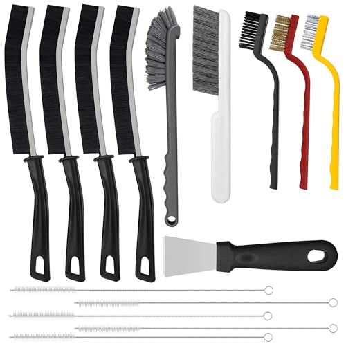 alpsnow 15pcs Crevice Cleaning Brush, Hard Bristle Brushes, Grout Cleaner Brush Household Cleaning Supplies, Gap Brush for Kitchen Bathroom Sink and Dead Corners - Image 1