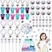 Faccito 134 Pieces Princess Party Favors Winter Birthday Party Supplies Snowflake Jewelry Gifts Set for Kids Include Diamond Necklaces Bracelets Rings Earrings Stickers Crown Wand Stampers Bags - Image 4