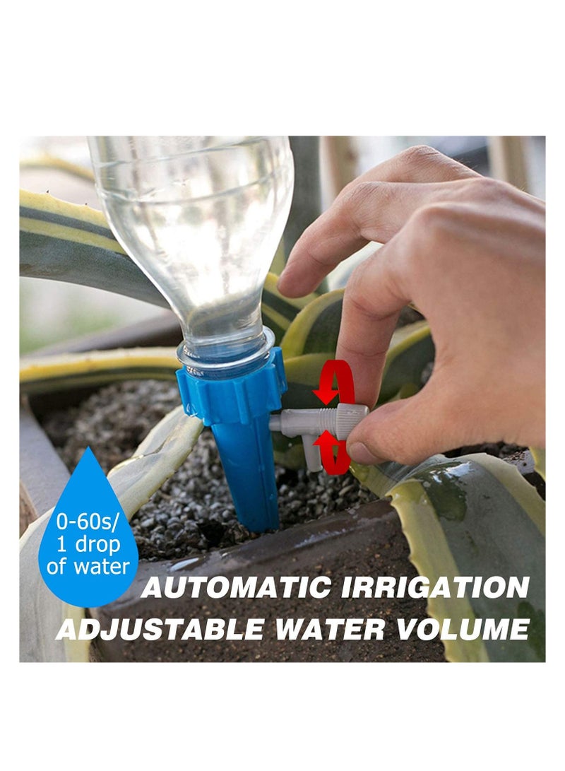 Self-Watering Spikes with Adjustable Slow Release Control Valve - Perfect for Effortless Plant Care (Green & Blue) - Image 3