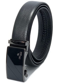 Classic Milano Classic Milano Men’s Leather Belt for men Fashion Belt Ratchet Dress Belts for men with Automatic Click Buckle for Mens Belt Enclosed in an Elegant Gift Box ALTHQ-3705-5 (Black) by Milano Leather  - Image 2