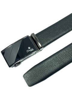 Classic Milano Classic Milano Men’s Leather Belt for men Fashion Belt Ratchet Dress Belts for men with Automatic Click Buckle for Mens Belt Enclosed in an Elegant Gift Box ALTHQ-3705-5 (Black) by Milano Leather  - Image 3
