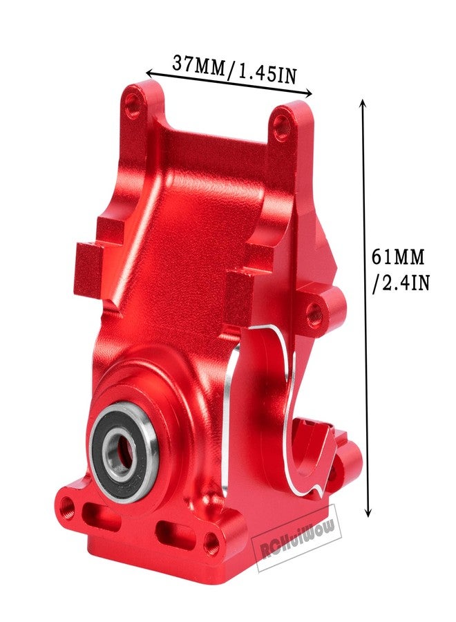 RCHuiWow RC Gearbox Case Upgrades Part for 1/8 Kraton,Senton,Outcast,Typhon,1/7 Arrm a Mojave,Limitless,Alloy Aluminum Diff Housing Gearbox Case w/ 43T Main Gear,Red - Image 5