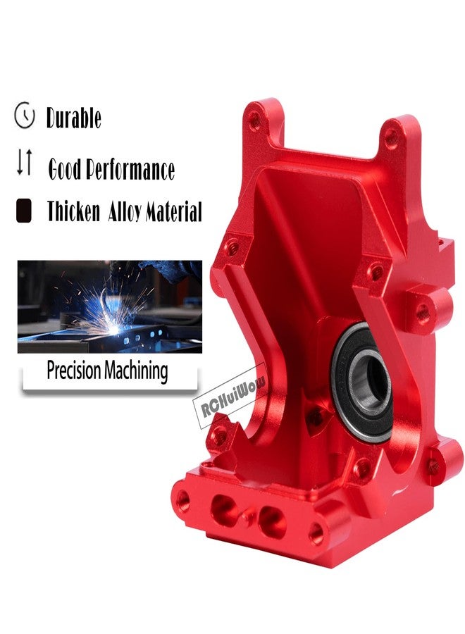 RCHuiWow RC Gearbox Case Upgrades Part for 1/8 Kraton,Senton,Outcast,Typhon,1/7 Arrm a Mojave,Limitless,Alloy Aluminum Diff Housing Gearbox Case w/ 43T Main Gear,Red - Image 3