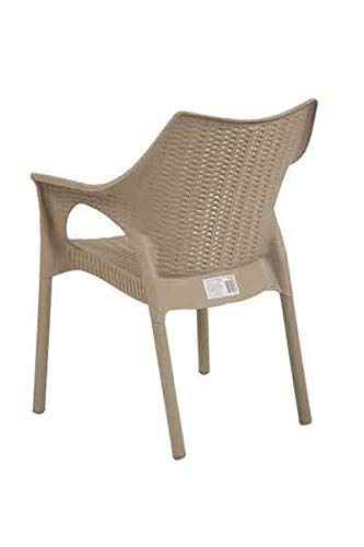 SkyGlamour Supreme Cambridge Heavy Durable Plastic Chair with Steel Legs for Home, Office, Garden and Restaurents (Pack of 1, Beige) - Image 4