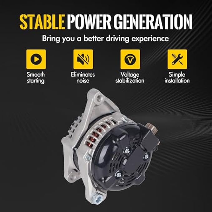 KUSATEC 2706036011 New Alternator Compatible with Scion tC 2011-2016; Toyota Camry 2012-2015/ RAV4 2009-2012; 12V 130A Replacement OE# 11402N 1042102270 - Image 3