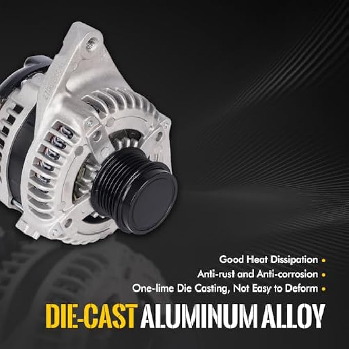 KUSATEC 2706036011 New Alternator Compatible with Scion tC 2011-2016; Toyota Camry 2012-2015/ RAV4 2009-2012; 12V 130A Replacement OE# 11402N 1042102270 - Image 2