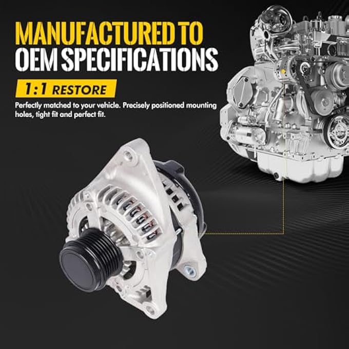 KUSATEC 2706036011 New Alternator Compatible with Scion tC 2011-2016; Toyota Camry 2012-2015/ RAV4 2009-2012; 12V 130A Replacement OE# 11402N 1042102270 - Image 4