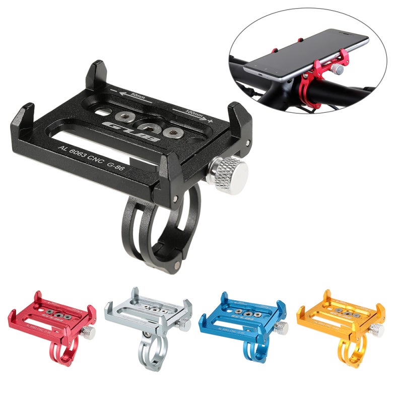 GUB Aluminum Alloy Bicycle Bike All-purpose Phone Holder Handbar Clip Stand Mount Bracket for 3.5"-6.2" Mobile Phone for Android for iPhone - Image 3