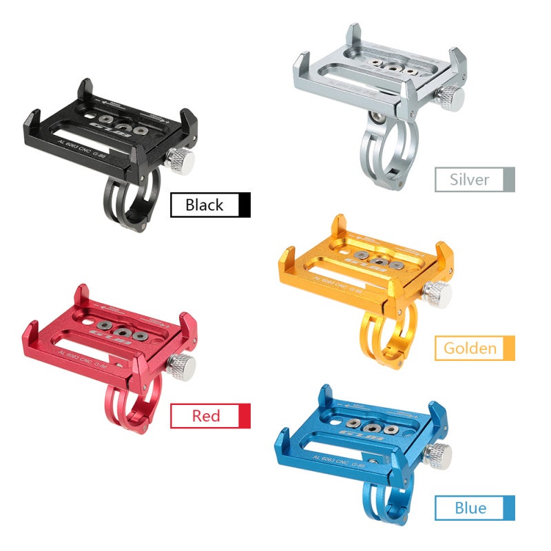 GUB Aluminum Alloy Bicycle Bike All-purpose Phone Holder Handbar Clip Stand Mount Bracket for 3.5"-6.2" Mobile Phone for Android for iPhone - Image 5