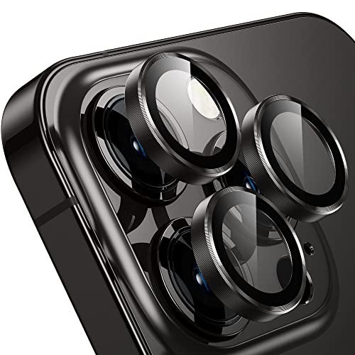 WSKEN for iPhone 14 Pro/iPhone 14 Pro Max Camera Lens Protector,[Night Shooting Mode] HD Tempered Metal Glass Camera Screen Protector Cover Film Accessories, Black - Image 1