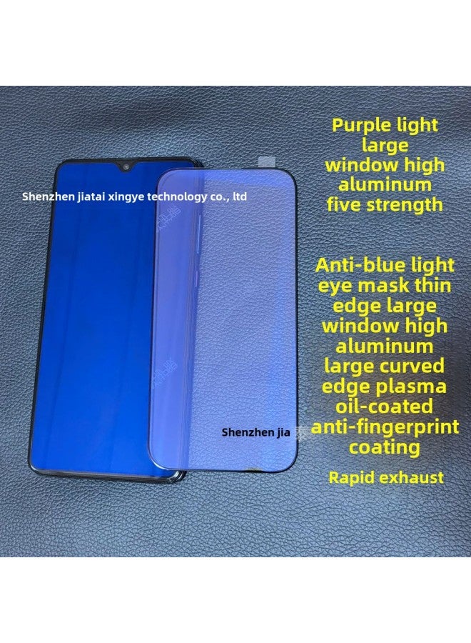 Applicable To Apple 14 Large Window Purple Light IPhone13pro High Aluminum Five Strong Anti Blue Light 12 11 XR 8Plus-Color:Purple Light Large Window High Aluminum Five Strong Black-Size:Apple 12PROMAX - Image 3