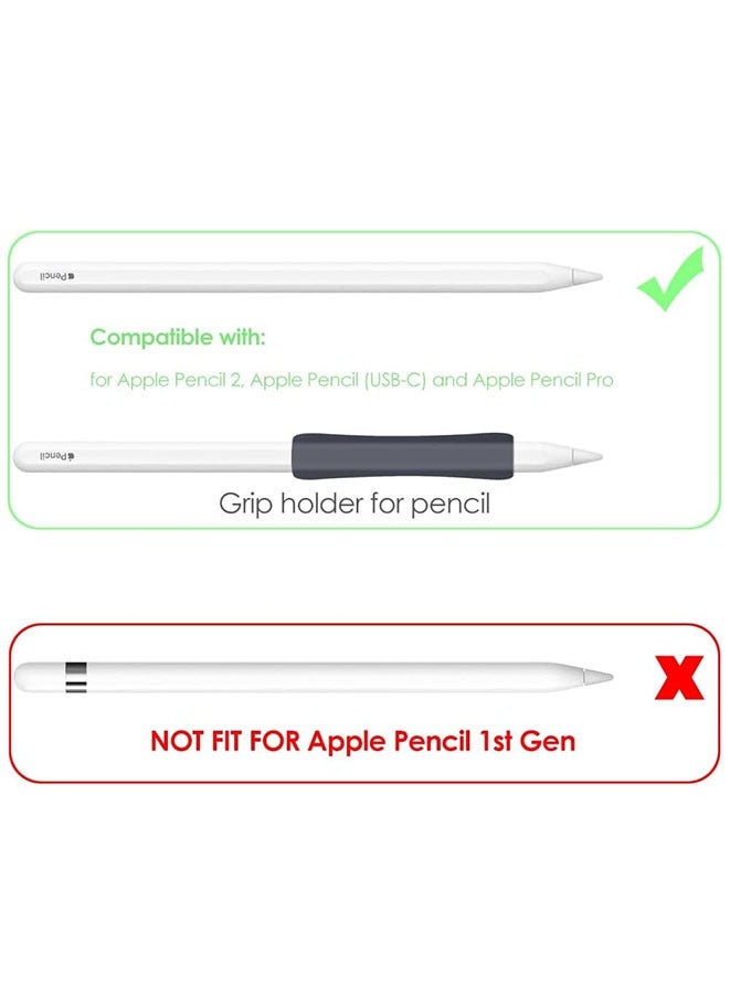 Muyixin 4-Pack Ergonomics Grip Holder for Apple Pencil 2nd Gen/Apple Pencil Pro 2024 Accessory Silicone Protective Sleeve Cover Holder - Image 2