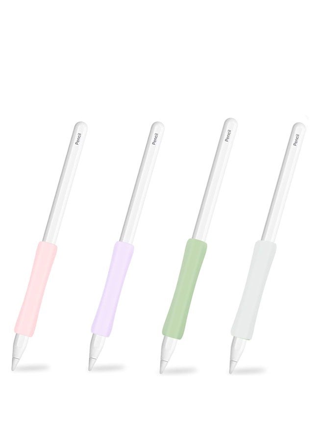Muyixin 4-Pack Ergonomics Grip Holder for Apple Pencil 2nd Gen/Apple Pencil Pro 2024 Accessory Silicone Protective Sleeve Cover Holder - Image 1