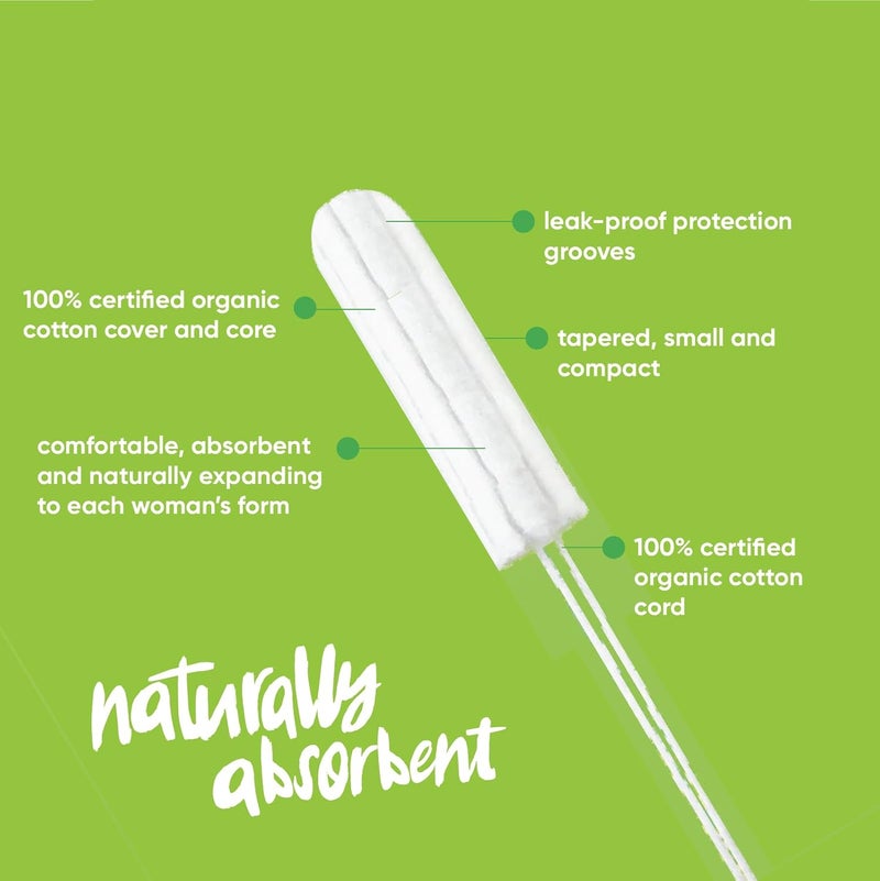 Oi | Organic Initiative - 100% Certified Organic Cotton Non-Applicator Tampons | Ultra-Absorbent, Unscented, Natural, Non-Toxic, Applicator Free | Super Plus | 56 Tampons - Image 4