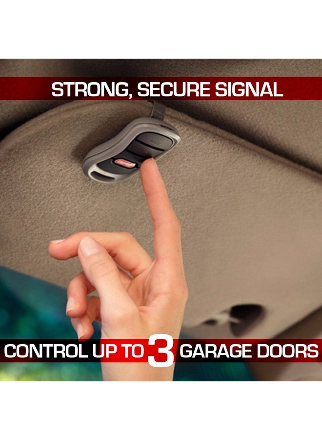 جيني جهاز تحكم عن بعد لفتح باب المرآب بثلاثة أزرار من جيني (عبوة من قطعتين) - يتحكم كل جهاز تحكم عن بعد في ما يصل إلى 3 أجهزة فتح باب مرآب من جيني - متوافق فقط مع أجهزة فتح باب المرآب من جيني إنتليكود - طراز G3T-R، أسود - Image 2