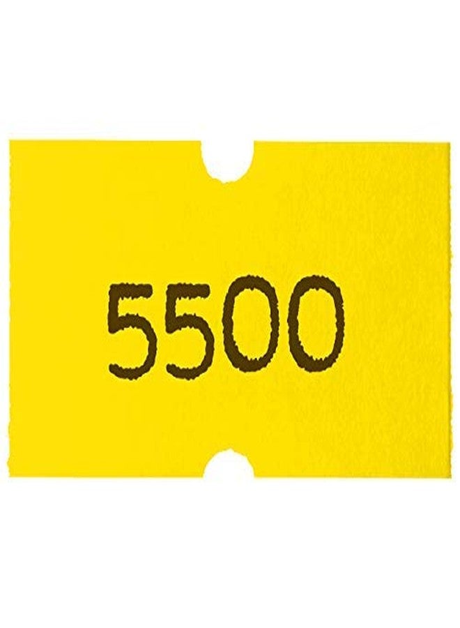 Labels for Us ملصقات لنا MX 5500 - 8000 ملصق سعر أصفر - 8 لفات - بكرة حبر مرفقة - Image 5