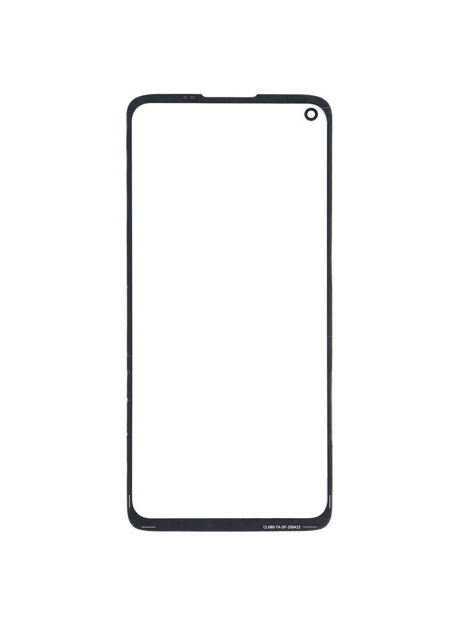 إيروريكس عدسة زجاجية خارجية للشاشة الأمامية لهاتف Motorola Moto G8 XT2045-1 (أسود) - Image 3