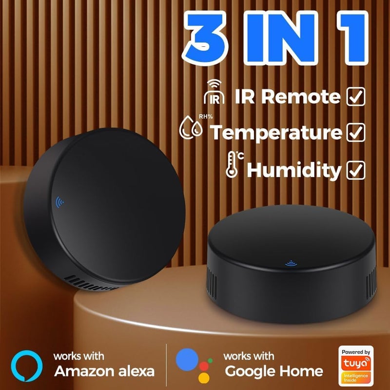 UanTii Tuya Smart IR Remote Control with Temperature Humidity, WiFi Universal Remote Controller,Smart AC Controller, Support Alexa and Works with Google Home (IR+TH) - Image 2