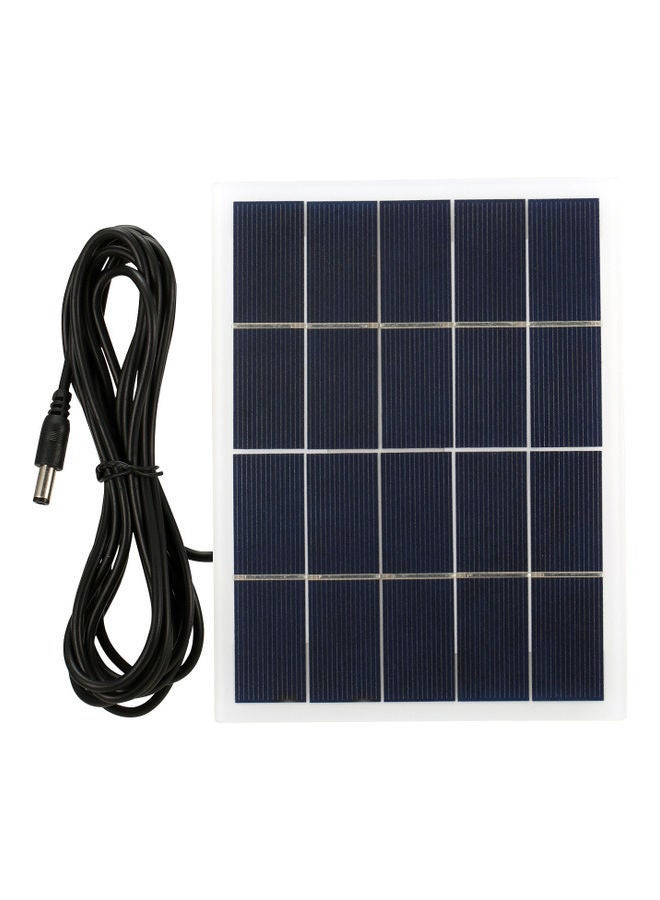 نيبمينينت 5V Solar Panel with DC Port Polycrystalline Silicon Cell Compatible For Garden Lamp Black - Image 1