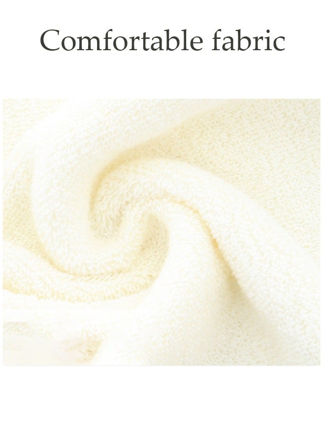 DUNISO Pure cotton bath towel Super Soft, Quick Drying, High Water Absorption, Size: 70x140 cm, Creamy White - Image 3