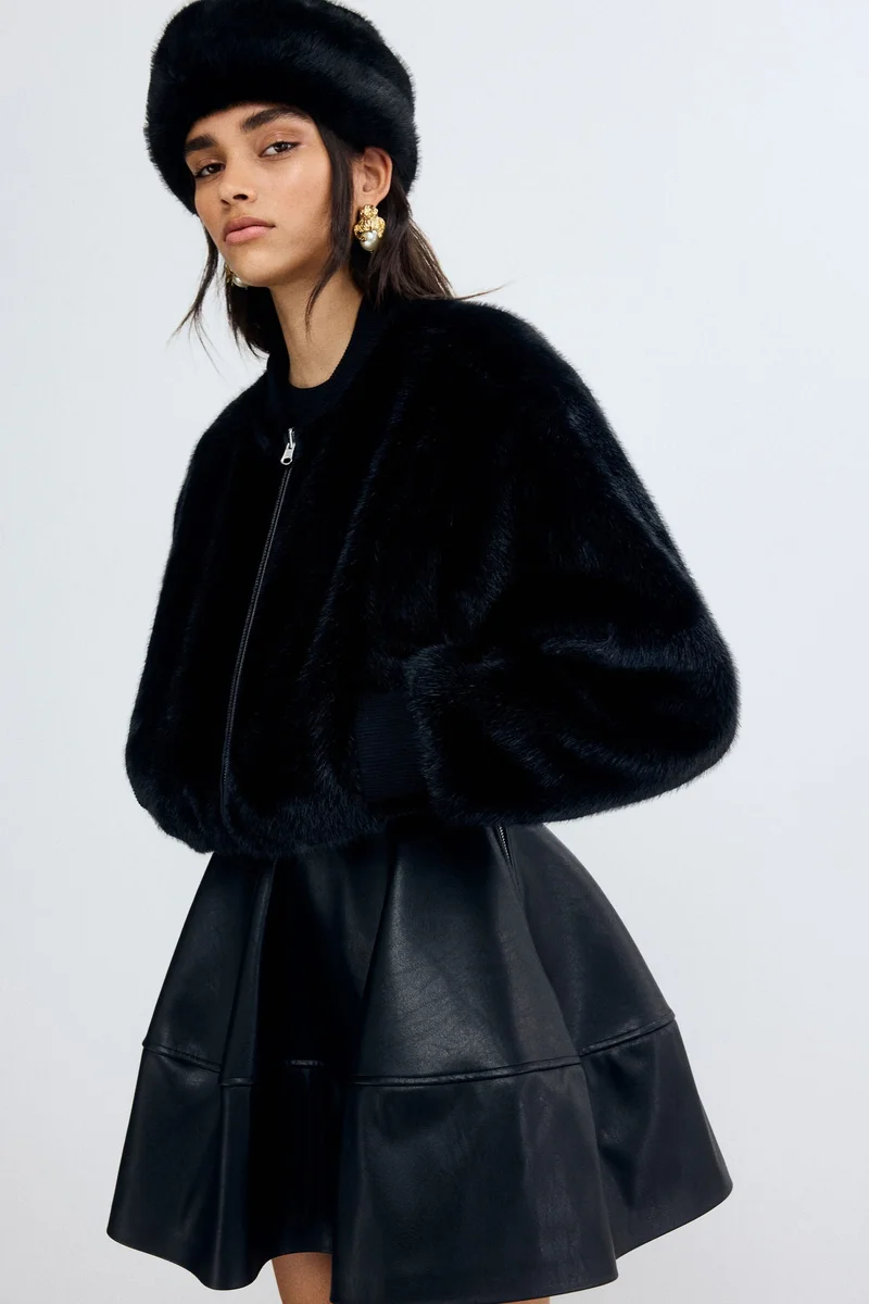 اتش اند ام جاكيت بومبر قابل للاستخدام على الوجهين