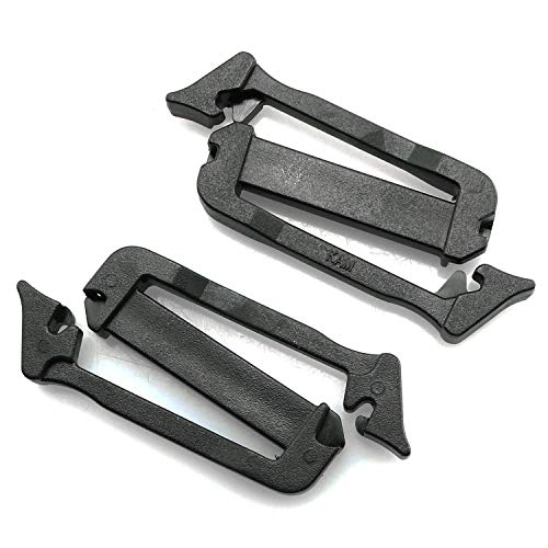 JCBIZ 8pcs Webbing Connecting Clip Black 25mm/ 1 Inch Webbing Connecting Clips Strap Buckle Tri Glides Slides Backpack Bag Clip - Image 1