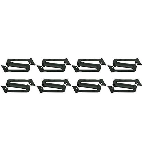 JCBIZ 8pcs Webbing Connecting Clip Black 25mm/ 1 Inch Webbing Connecting Clips Strap Buckle Tri Glides Slides Backpack Bag Clip - Image 2
