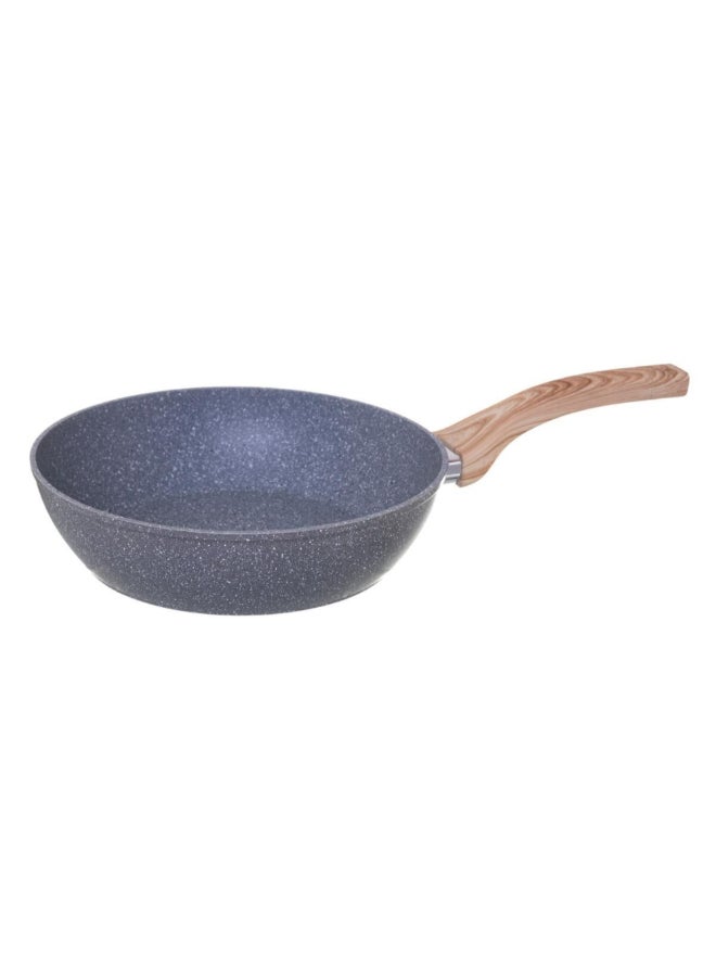 Five Simply Smart Nature Forged Aluminium Saute Pan with Lid Grey and Beige 24cm 111010A - Image 3