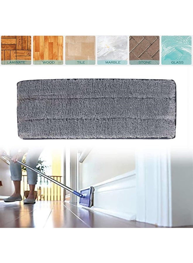 Pack of 6 Mop Pads Mop Cloth Flat Replacement Mop Microfibre Cloth Wet Dry Use Washable & Reusable for Cleaning Bedrooms, Household Windows and Shower Bath - Image 2
