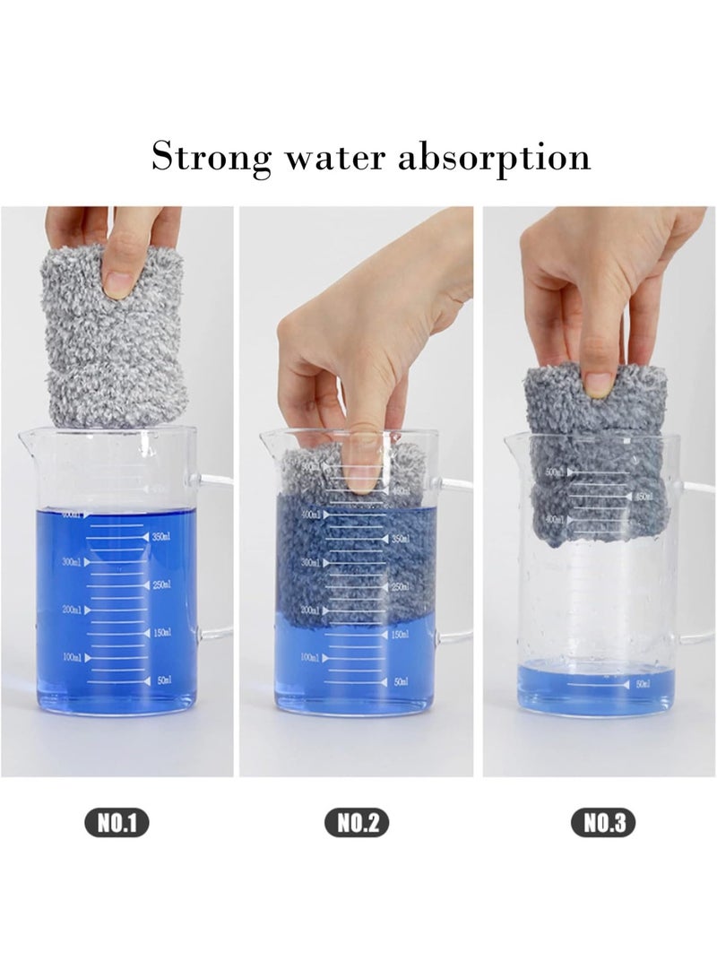 Pack of 6 Mop Pads Mop Cloth Flat Replacement Mop Microfibre Cloth Wet Dry Use Washable & Reusable for Cleaning Bedrooms, Household Windows and Shower Bath - Image 5