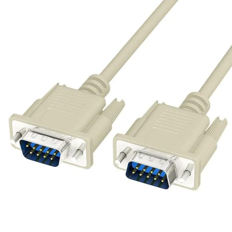 MESHIV كابل تسلسلي DB9 منفذ COM ذكر إلى ذكر RS232 مباشر 9 دبابيس (أبيض - 10 متر) - Image 4