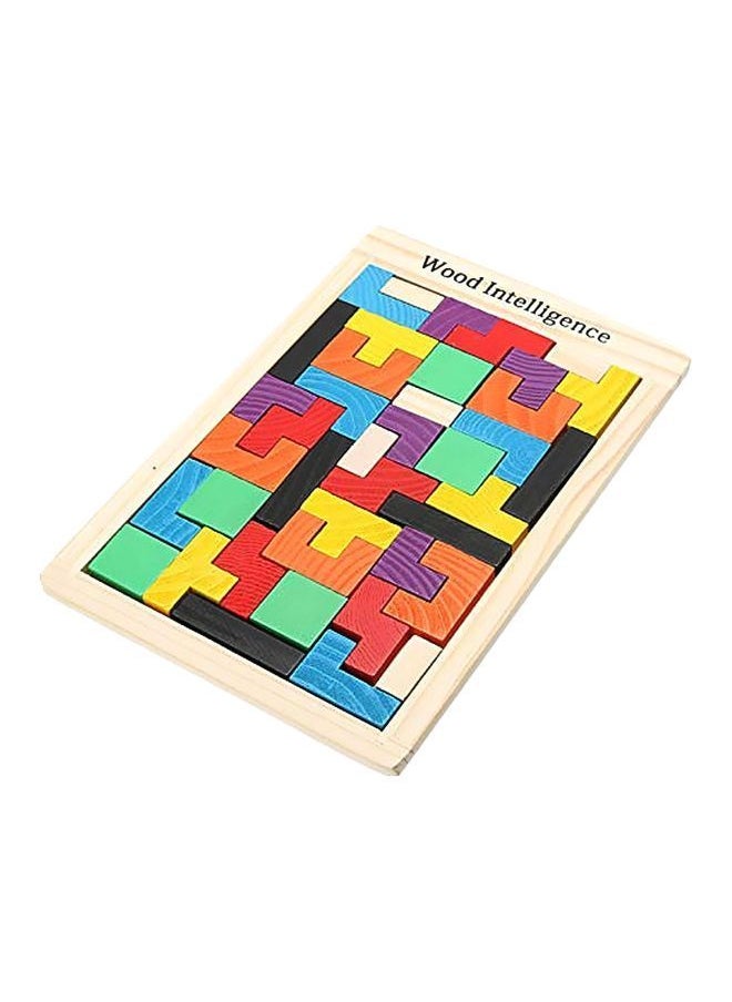 NIBEMINENT - 40-Piece Wooden Tetris Jigsaw Puzzle 823551750015 - Image 1