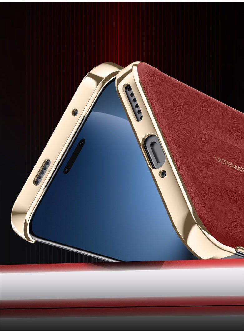 general Cover for Honor Magic 8 Pro, Full Lens Protection Leather Electroplated Case No Border Ultra Slim Shockproof Shell - Image 5