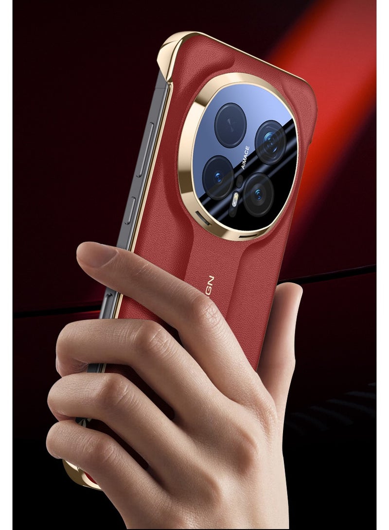 general Cover for Honor Magic 8 Pro, Full Lens Protection Leather Electroplated Case No Border Ultra Slim Shockproof Shell - Image 3