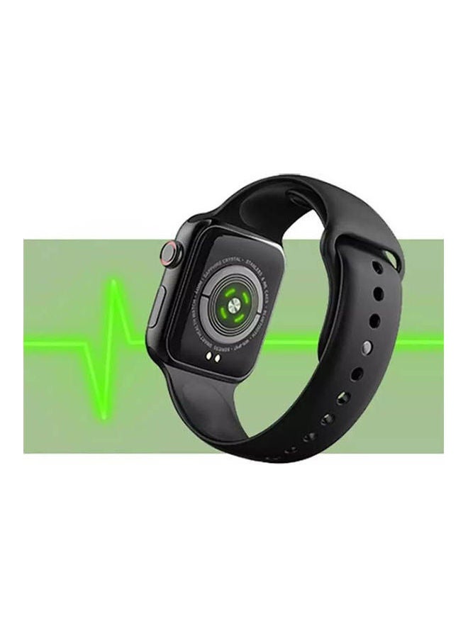 نيبمينينت ساعة يد ذكية Ft80 مزودة بشاشة لمس كاملة تعمل بتقنية البلوتوث مع سوار من السيليكون قابل للفصل لنظامي تشغيل iOS وأندرويد أسود - Image 3
