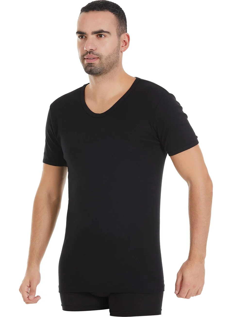 Yıldız Çamaşır Stars Laundry Stars 3-Piece 100% Cotton Rib V Neck T-Shirt Q60