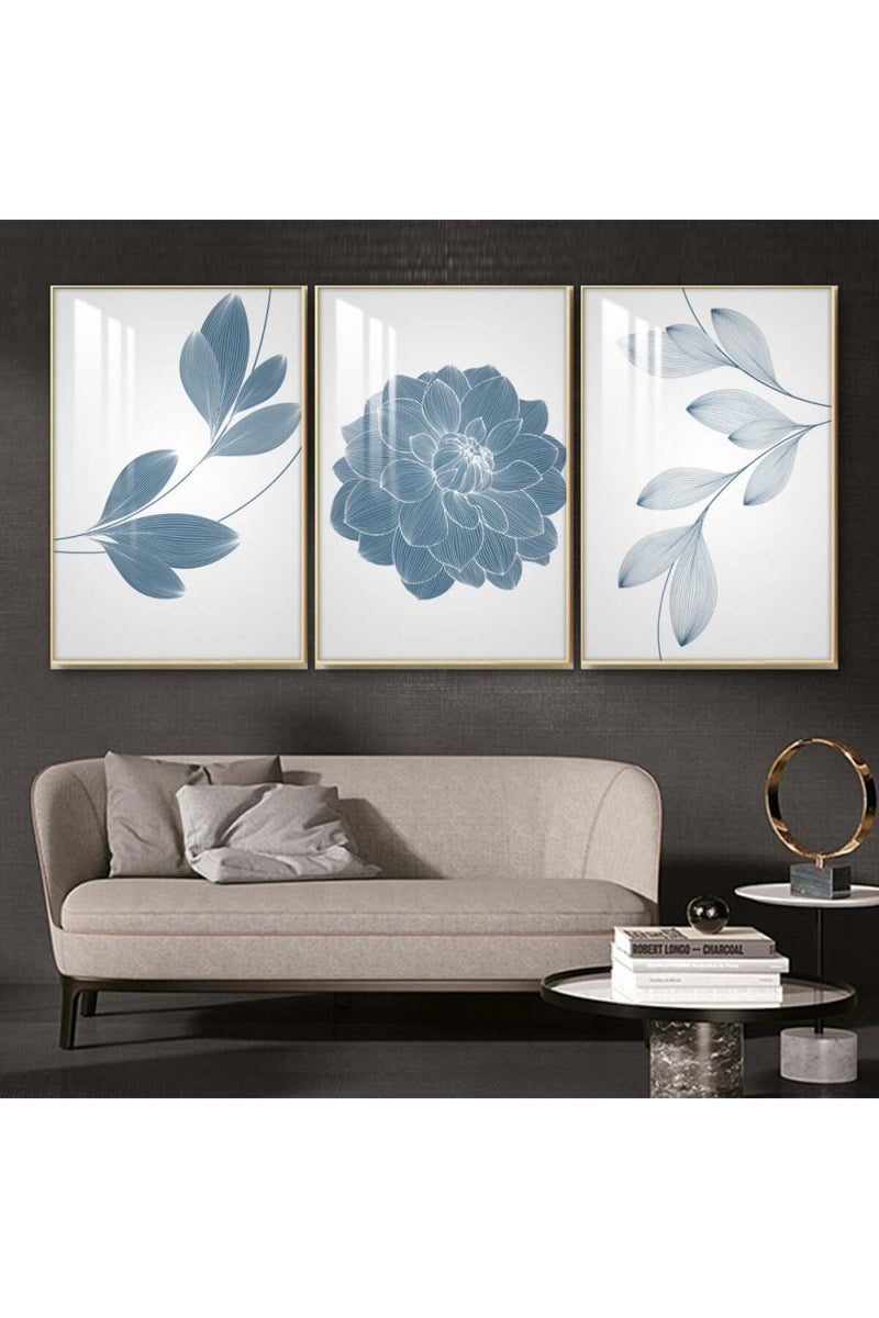 ماركتنا ثلاث لوحات جدارية خشبية بإطار وطبقة أكريليك شفافة - Image 1