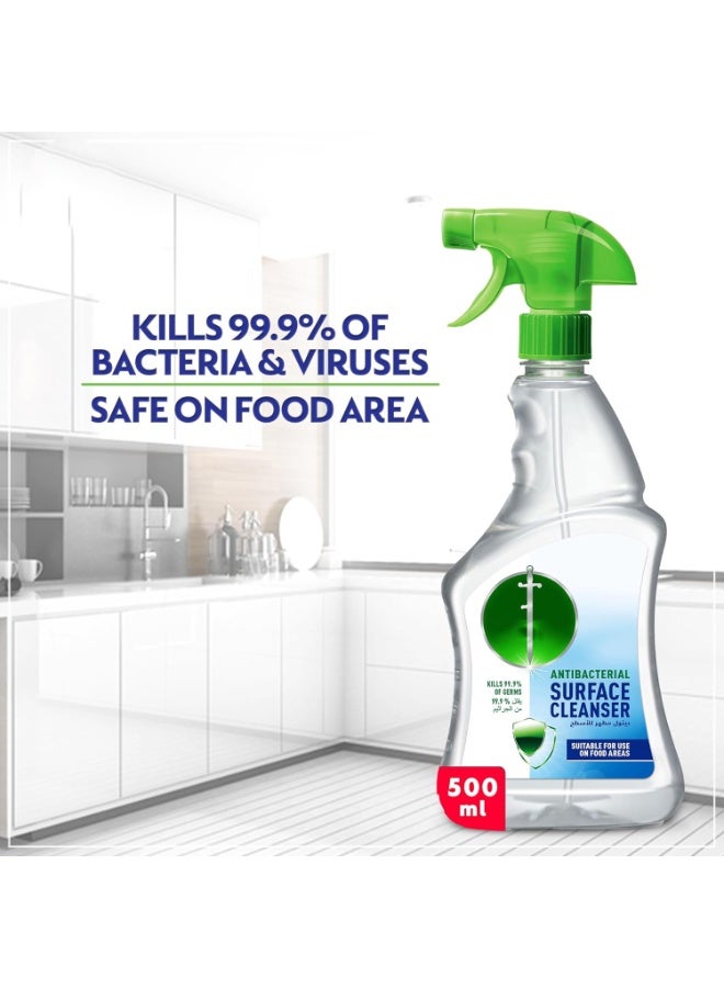 erorex Antibacterial Surface Cleanser 500ml Kills 99.9 Percent of Germs and Viruses Safe for Food Areas Fresh Protection Spray - Image 2